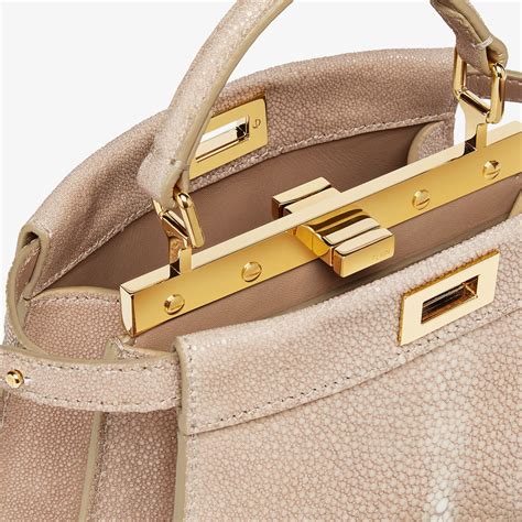 fendi petite 2jours tote in dove grey|Peekaboo ISeeU Petite .